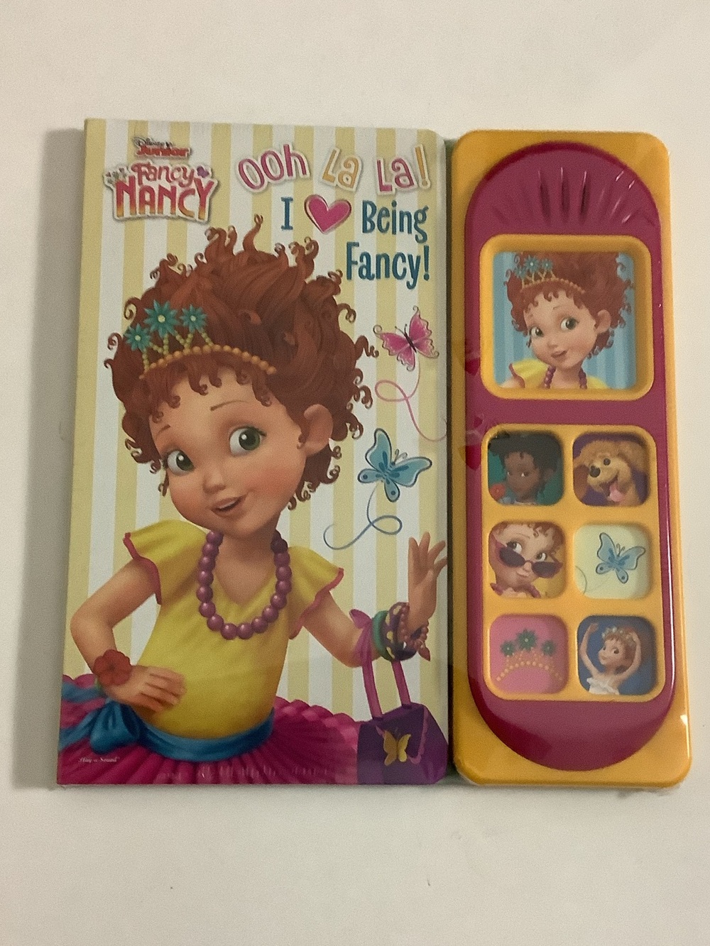 Disney Junior Fancy Nancy Interactive Story Book with Pink and Yellow Sound Pane
